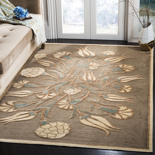 Martha Stewart Rugs Floral Arabesque Martha Stewart Performance Floral(01)